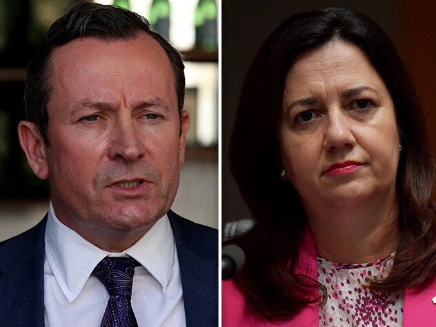 Mrk McGowan and QLD premier - story