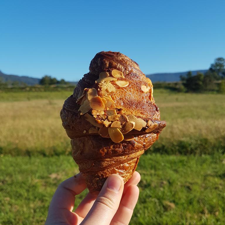 Tastes as good as it looks. A croissant from the Milkwood Bakery. Picture: Kirrily Schwarz