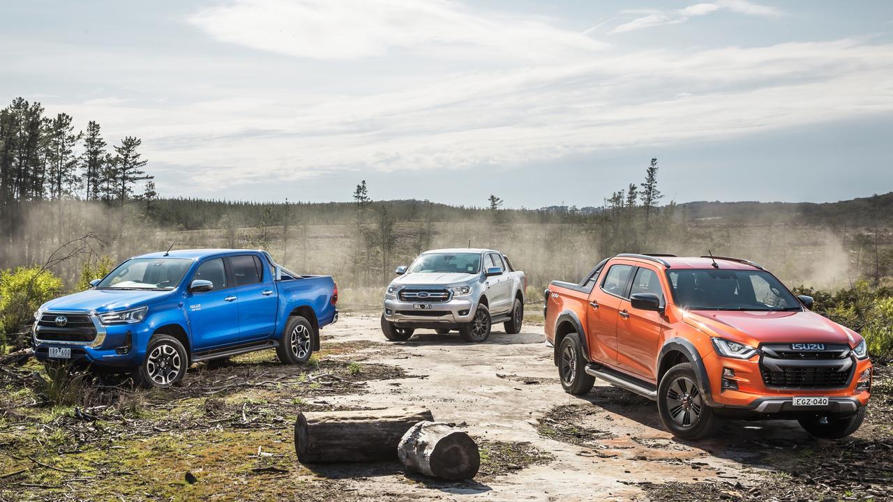 The Ford Ranger, Toyota HiLux and Isuzu D-Max are three of the best selling utes. Taken by Thomas Wielecki