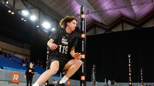 Jordan Croft has great athleticism. Picture: Dylan Burns/AFL Photos via Getty Images