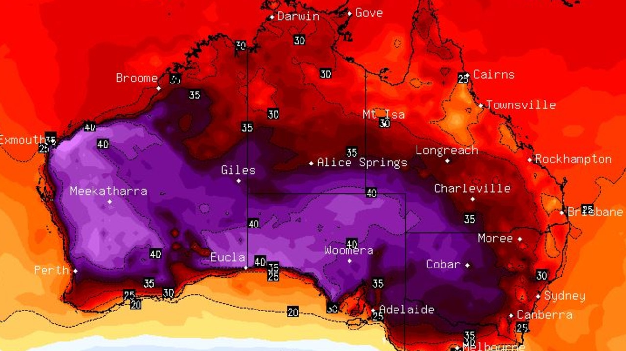 一股热浪正在向南澳大利亚推进。 图片：雷铸神兵