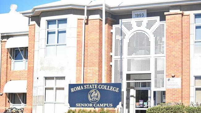 Roma State College front entry sign.