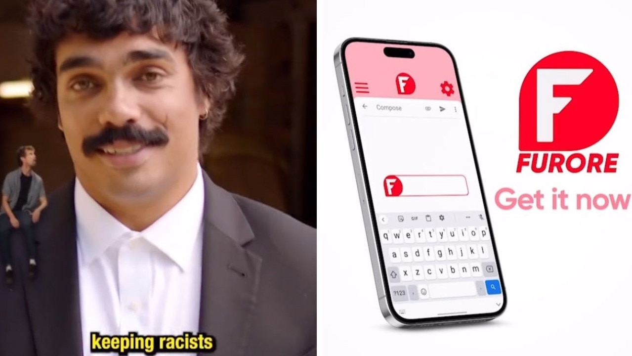 The popular presenter has shown off a fictional app to 'help' racists get the spelling and grammar right. Picture" Instagram