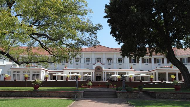 The palatial Victoria Falls Hotel, in Victoria Falls, Zimbabwe.