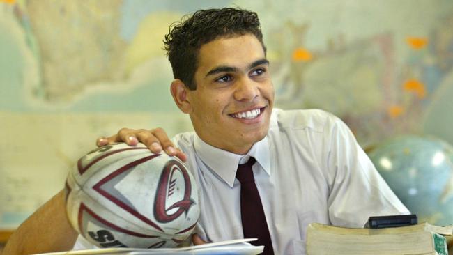 Greg Inglis as a young 17-year old at Wavell State High School before NRL stardom hit him.