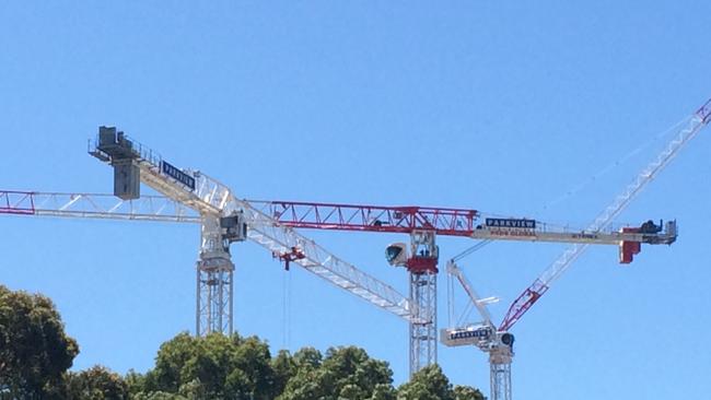 Cranes fill the northern district’s skyline.