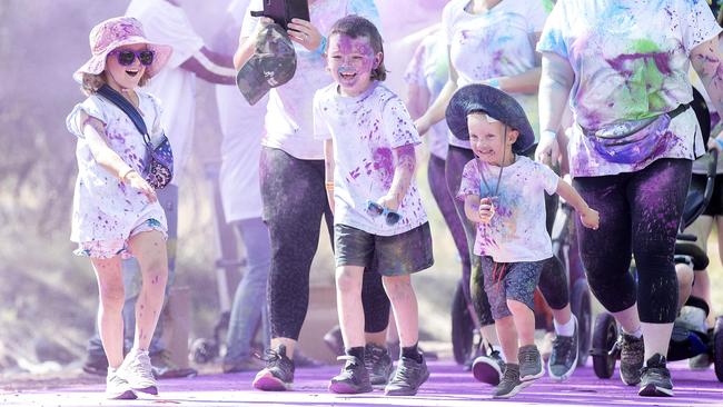 5K Colour Frenzy at Queens Domain. Picture:Chris Kidd