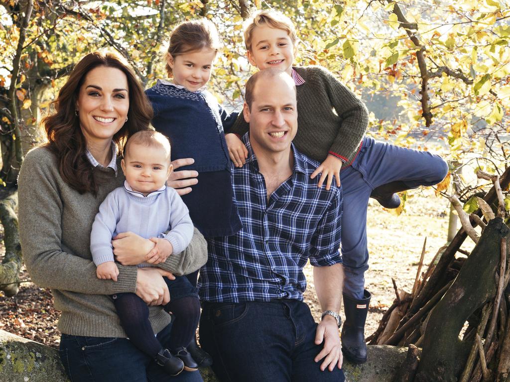 A body language expert said Kate Middleton and Prince William’s Christmas card was very inviting. Picture: Matt Porteous/AP