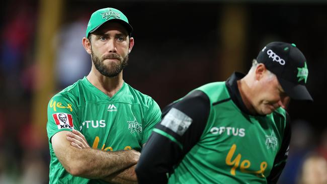 Glenn Maxwell after the Big Bash final loss. (Photo by Mark Kolbe/Getty Images)