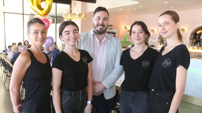 Caroline Tonso Jacomin, Kate Barratt, Josh Webber, Imogen Wilkinson and Lucy Brown. Picture: Richard Gosling