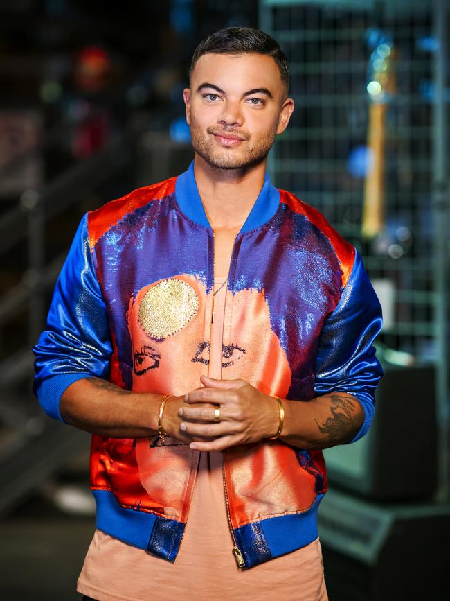 Guy Sebastian on set of The Voice.