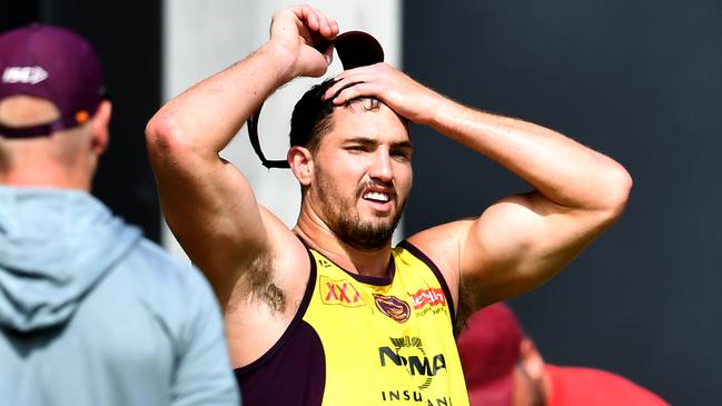 Corey Oates is resigned to finishing his NRL career as a winger. Picture: AAP