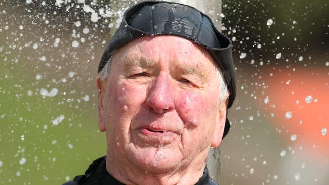 Doug Davies, pictured in 2011, swam everyday at Eastern Beach until he was 95-years-old.