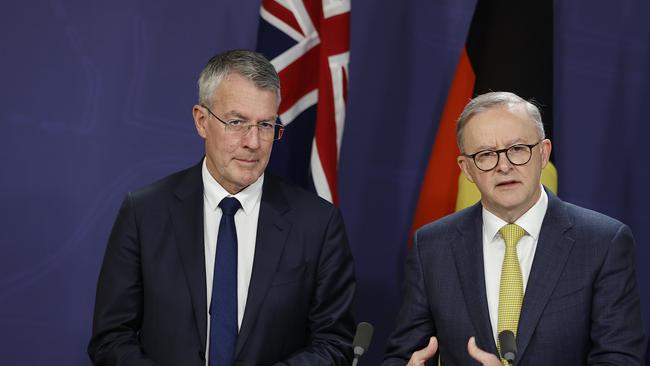 Federal Attorney-General Mark Dreyfus and Prime Minister Anthony Albanese. Picture: Dylan Coker