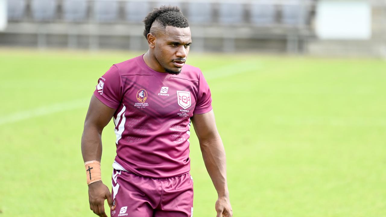 QLD player Alton Naiyep QLD Vs CAS ASSRL 18 years national championships school rugby league Thursday July 6, 2023. Picture, John Gass