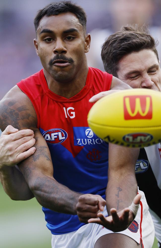 Will Kysaiah Pickett move into the midfield to give the Dees some spark? Picture: Michael Klein