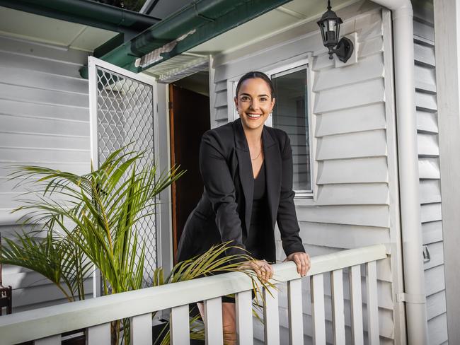 25 year old Kate Spain-Mostina (** correct spelling, please check story is same** ) is in the market and looking to purchase her first home in Ipswich. Picture: Nigel Hallett