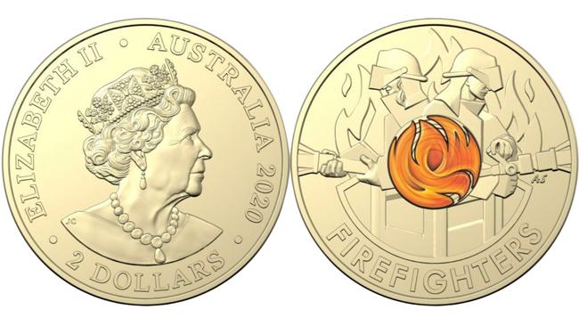 The intended design of the 2020 Firefighter coin. Picture: RAM