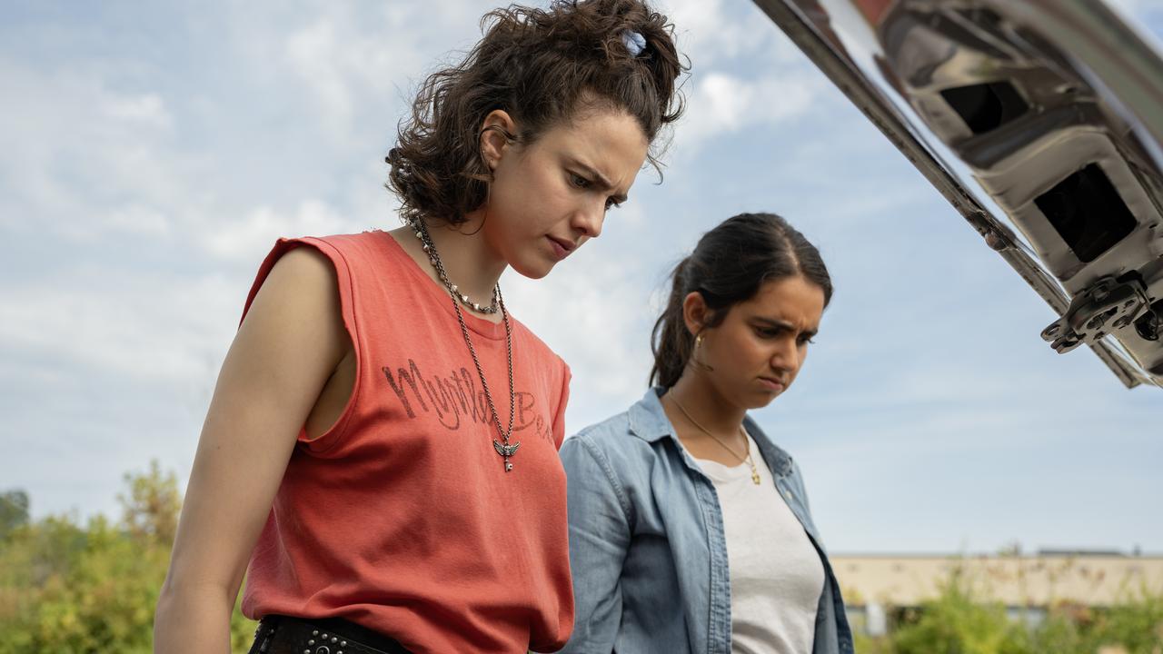 Margaret Qualley as Jamie and Geraldine Viswanathan as Marian in director Ethan Coen's Drive-Away Dolls. Picture: Wilson Webb/Working Title/Focus Features