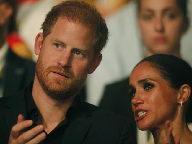 The Sussexes at the Invictus Games, the international sports competition for wounded soldiers founded by Prince Harry in 2014. Picture: AFP