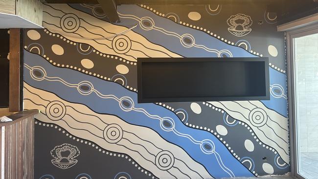 The indigenous mural tells the story of the Clyde River. Picture: Supplied.