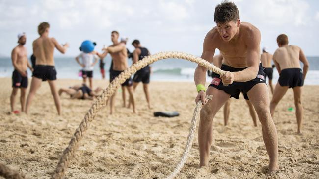 Sam Walsh hard at work on Carlton’s pre-season camp.