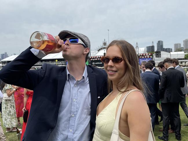 Finn and Bella enjoying their day at the races.