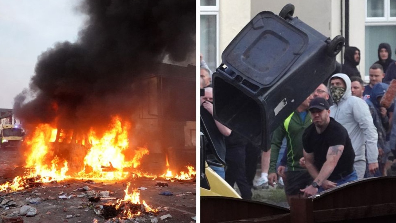 Horror scenes as UK city on fire in riots