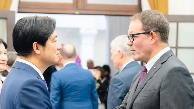 Solomon MP Luke Gosling (right) pictured with Taiwanese President, Dr Lai Ching-Te (left). Picture: Supplied.