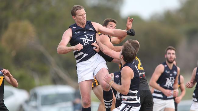 Former Noarlunga ruckman Shane Comer made his debut for Aldinga on Saturday – his first A-grade game since 2015.