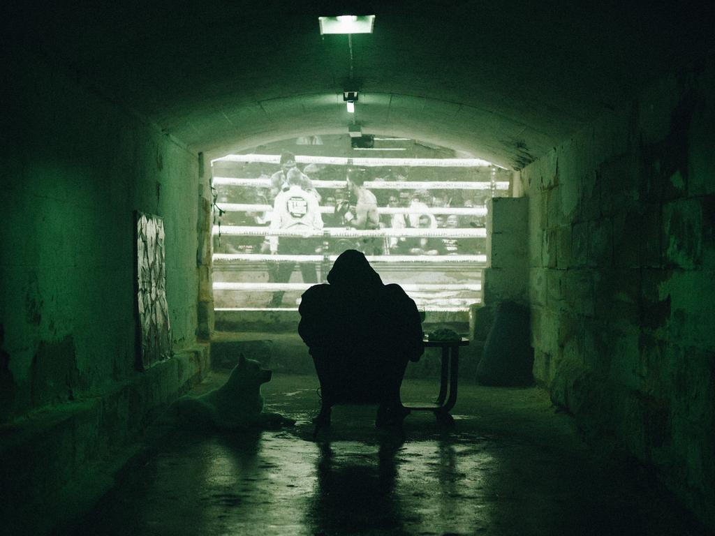 Tszyu watching his highlights from a cell at the old Parramatta jail. Picture: No Limit Boxing/Liam Mahoney