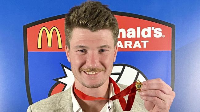 Matt Johnston won his first Henderson Medal on Monday. Picture: East Point Football Netball Club.