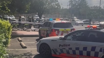 A Facebook reel showed the response by emergency services after a supermarket employee was stabbed. Picture: Mahesh Raj/Facebook