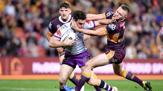 Croft brings much needed stability to Brisbane’s halves. Picture: Bradley Kanaris