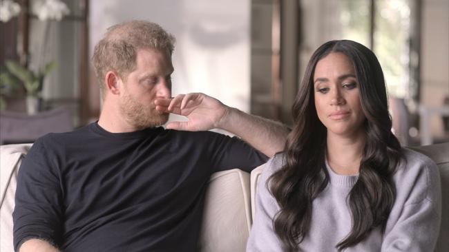 Harry and Meghan have turned their hurt feelings and family squabbles into TV viewing. Picture: Netflix