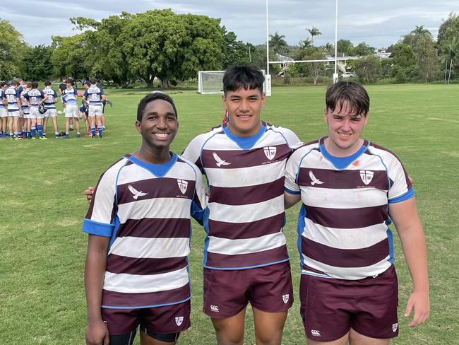 John Paul College trio Joseph Nkandira Brock, Beni Allen and Noah Coleman.