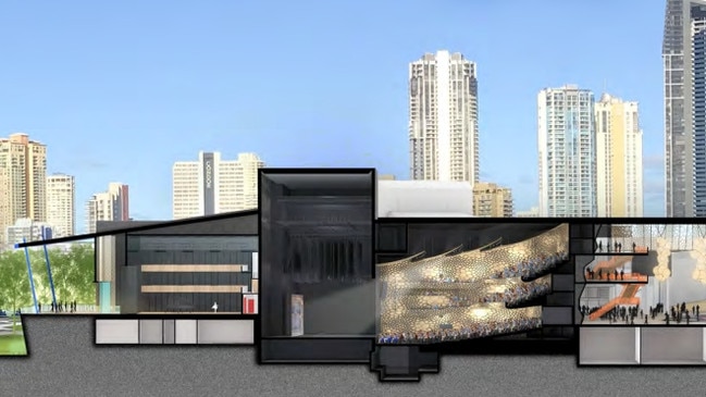 Concept plans for the next stage of HOTA requiring a revamp of the Performing Arts Centre.