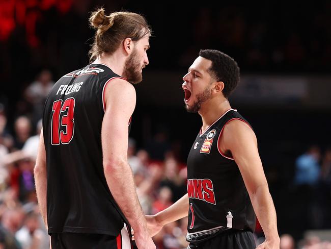 Sam Froling (L) scored a team-high 27 points for the Hawks. Picture: Mark Metcalfe/Getty Images