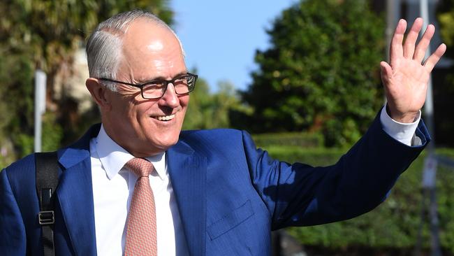 Former prime minister Malcolm Turnbull leaves his house at Point Piper in Sydney yesterday, as he continues to comment on the state of the Liberal Party. Picture: AAP