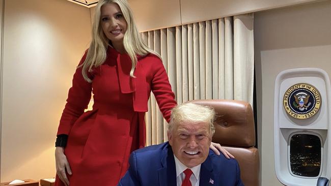 Donald Trump and Ivanka Trump night before election day. Picture: Ivanka Trump/Twitter