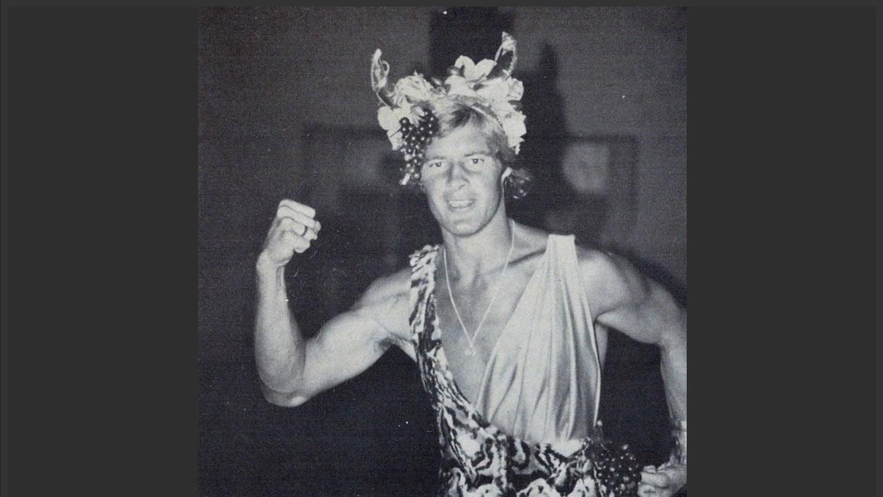 Chris Dawson was a teacher at North Sydney Boys High when he made a cameo in the high school’s 1975 production of Offenbach’s Orpheus in the Underworld. Picture: Supplied