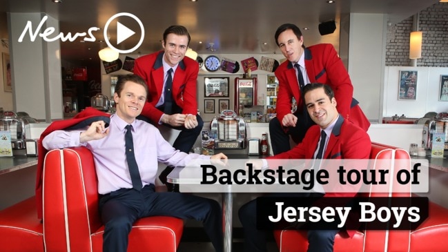 Backstage at the Jersey Boys premiere in Brisbane