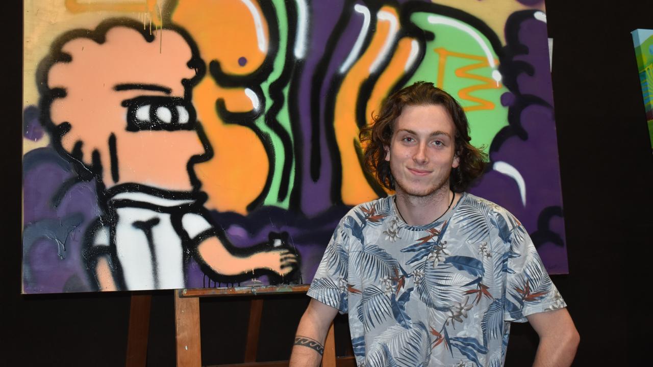 Harry Matthews at the Proserpine State High School Year 12 BIG ART Arts Showcase.