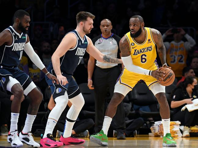 Luka Doncic will join LeBron James at the Lakers in a shock trade. Picture: KEVORK DJANSEZIAN / GETTY IMAGES NORTH AMERICA / AFP