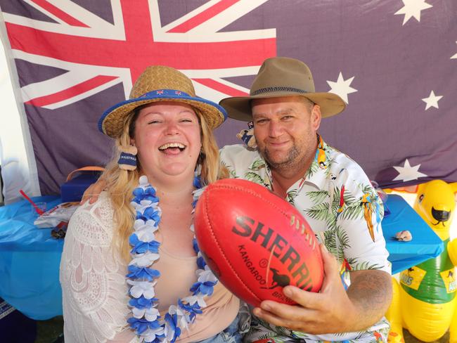 Jade and Matt Jeffries from Willowvale at Evandale Lakes. Picture: Glenn Hampson.