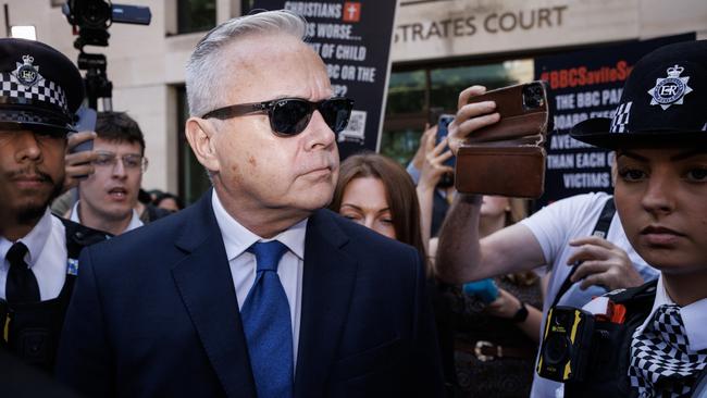 Disgraced broadcaster Huw Edwards leaves Westminster Magistrates' Court after he pleaded guilty to three counts of making indecent pictures of children. Picture: Getty