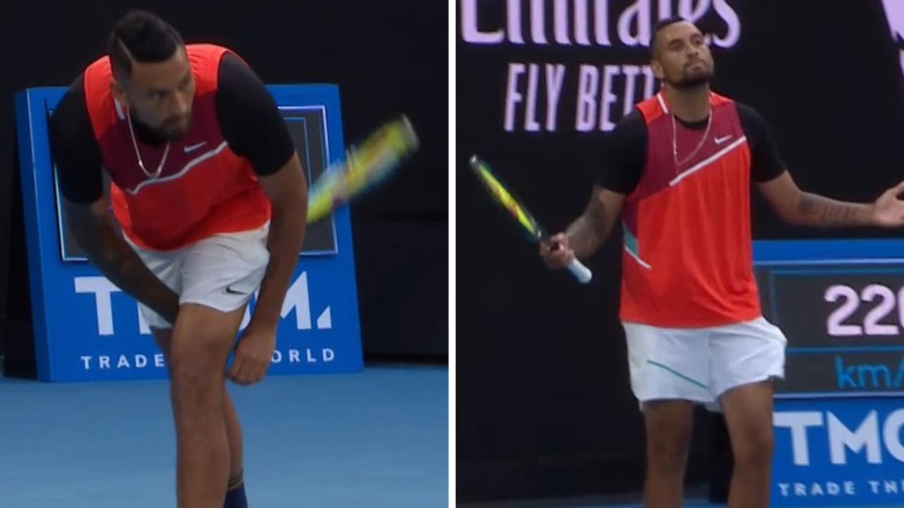 Reaksi Nick Kyrgios, tanggapan media sosial, tweener serve, vs Liam Broady