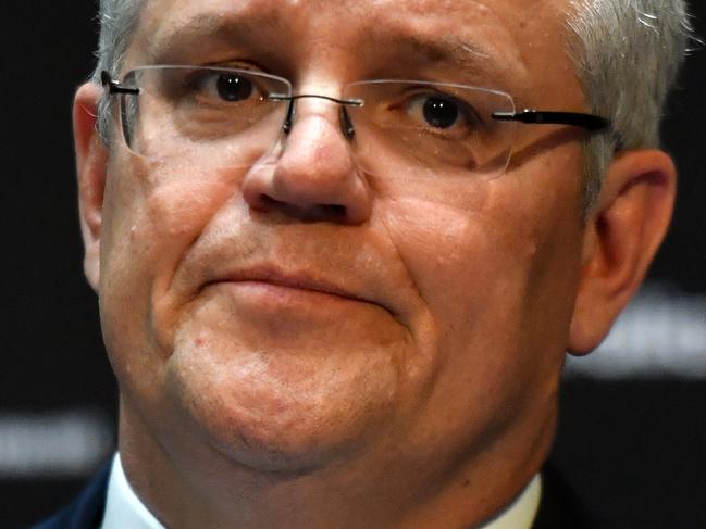 Prime Minister Scott Morrison announces the government's childcare package at a press conference at Parliament House in Canberra, Thursday, April 2, 2020. (AAP Image/Mick Tsikas) NO ARCHIVING