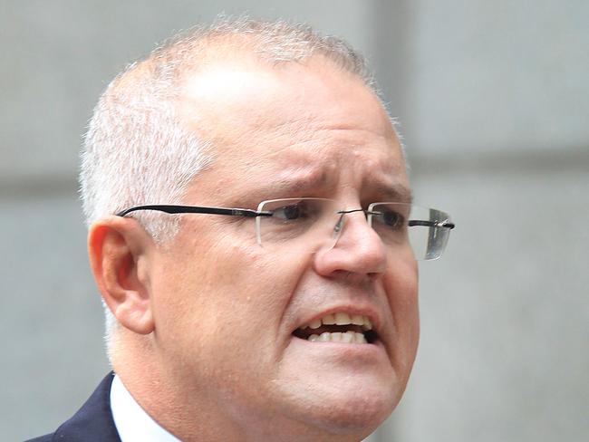 Federal Treasurer Scott Morrison held a press conference outside the Governor Phillip Tower in Sydney.