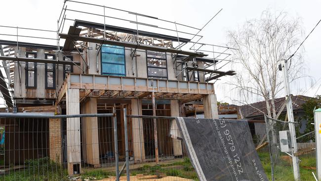 The Zealous Group collapse has left a string of unfinished homes across Melbourne’s southern suburbs, including Eitan and Daphne Carmi’s Bentleigh East property. Pcture: Josie Hayden